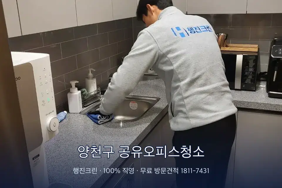 양천구 공유오피스청소 사무실 탕비실 싱크대 세척